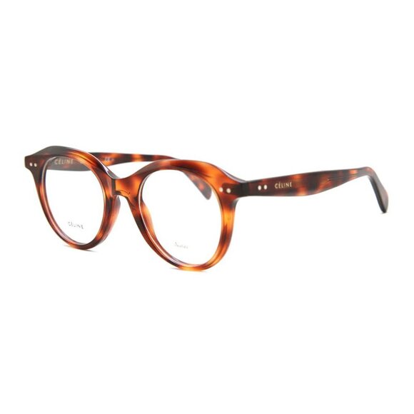 NEW CELINE CL41458 086 EYEGLASSES HAVANA ROUND UNISEX CELINE EYEWEAR - Picture 2 of 3